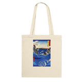 'Awa: Rough Seas At Naruto' by Hiroshige, 1855 - Tote Bag