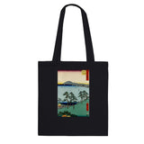 'Oiso: Saigyo's Hermitage at Shigitatsu Marsh' by Hiroshige, 1855 - Tote Bag