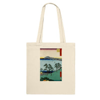 'Oiso: Saigyo's Hermitage at Shigitatsu Marsh' by Hiroshige, 1855 - Tote Bag