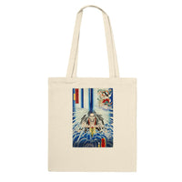 'Mongaku Shonin Under The Nachi Waterfall' by Kuniyoshi, 1860 - Tote Bag