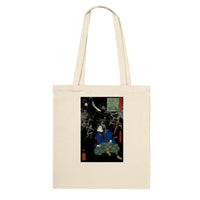 'Taro Mitsukuni Watching Skeletons Battle' by Yoshitoshi, 1865 - Tote Bag