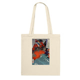 'Taira no Noritsune Duels Minamoto no Yoshitsune' by Yoshitoshi, 1886 - Tote Bag