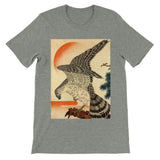 'Hawk And Nestlings In A Pine Tree' (Top Half) by Kuniyoshi, ca. 1840s - T-Shirt