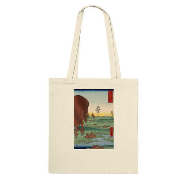 'Kogane Plain in Shimosa Province' by Hiroshige, 1858 - Tote Bag