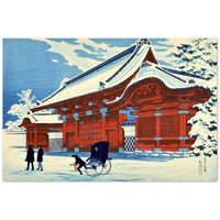 'Clear Weather After Snowfall, The Red Gate At Hongo' by Shotei, 1926