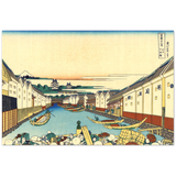 'Nihonbashi Bridge in Edo' by Hokusai, ca. 1830