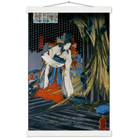 'Takiyasha the Witch and the Skeleton Spectre' (Left Panel) by Kuniyoshi, ca. 1844 - Wall Art