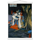 'Takiyasha the Witch and the Skeleton Spectre' (Left Panel) by Kuniyoshi, ca. 1844 - Wall Art