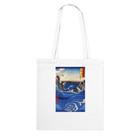 'Awa: Rough Seas At Naruto' by Hiroshige, 1855 - Tote Bag