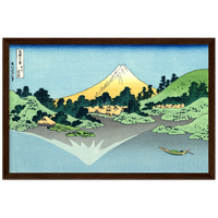 'Reflection in Lake Kawaguchi, from Misaka Pass in Kai Province' by Hokusai, ca. 1830