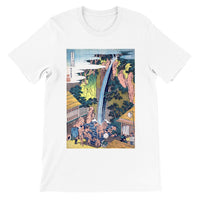 'Roben Waterfall at Mount Oyama in Sagami Province' by Hokusai, ca. 1832 - T-Shirt