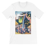 'Roben Waterfall at Mount Oyama in Sagami Province' by Hokusai, ca. 1832 - T-Shirt