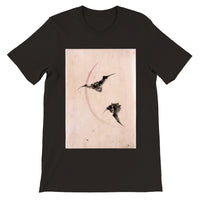 'Bats Against A Crescent Moon' by Hokusai, ca. 1830s - T-Shirt