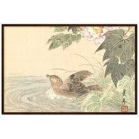 'Bathing Bird With Roses' by Imao Keinen, ca. 1900