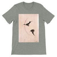 'Bats Against A Crescent Moon' by Hokusai, ca. 1830s - T-Shirt