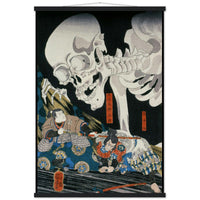 'Takiyasha the Witch and the Skeleton Spectre' (Middle Panel) by Kuniyoshi, ca. 1844 - Wall Art