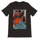 'Taira no Noritsune Duels Minamoto no Yoshitsune' by Yoshitoshi, 1886 - T-Shirt