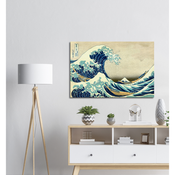 Simply Wallart Hokusai's The Great Wave off Kanagawa - Canvas Tote Bag
