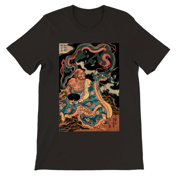 'The Sage Nagasaina Sonja Summoning A Dragon From A Bowl' by Kuniyoshi, 1836 - T-Shirt