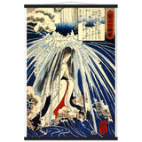 'Hatsuhana Meditating Under The Waterfall', by Kuniyoshi ca. 1842 - Wall Art