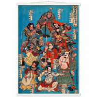 'One Hundred And Eight Heroes of the Shuihuzhuan' (Print 4) by Kuniyoshi, ca. 1830 - Wall Art