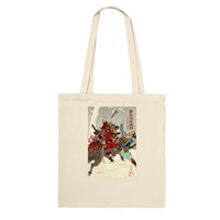 'Commander Minamoto no Yoritomo' by Yoshitoshi, 1886 - Tote Bag