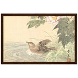 'Bathing Bird With Roses' by Imao Keinen, ca. 1900