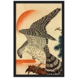 'Hawk And Nestlings In A Pine Tree' (Top Half) by Kuniyoshi, ca. 1840s - Wall Art