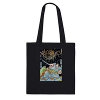 'Minamoto no Yorimitsu Is Attacked By A Demon Spider' by Kuniyoshi, ca. 1820 - Tote Bag