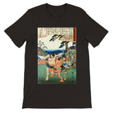 'Sumo At A Hunting Party' by Hiroshige, ca. 1845 - T-Shirt