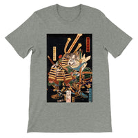 'Musashibo Benkei Fighting Nenoi Oyata' by Yoshitoshi, 1865 - T-Shirt