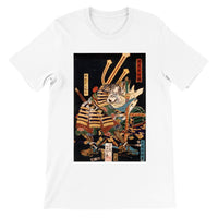 'Musashibo Benkei Fighting Nenoi Oyata' by Yoshitoshi, 1865 - T-Shirt