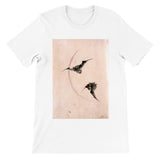 'Bats Against A Crescent Moon' by Hokusai, ca. 1830s - T-Shirt