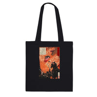 'Kamitsukeno Yatsunada Attacking Saohime's Castle' by Yoshitoshi, 1880 - Tote Bag