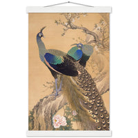 'A Pair Of Peacocks In Spring' by Imao Keinen, 1901 (short version)