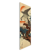 'Hawk And Nestlings In A Pine Tree' (Combined Diptych) by Kuniyoshi, ca. 1840s - Wall Art