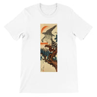 'Hawk And Nestlings In A Pine Tree' (Combined Diptych) by Kuniyoshi, ca. 1840s - T-Shirt