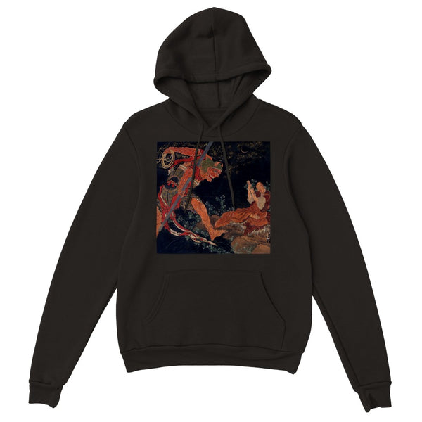 'Kobo Daishi Wards Off A Demon By Reciting The Tantra' by Hokusai, ca. 1840s - Hoodie