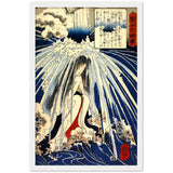 'Hatsuhana Meditating Under The Waterfall', by Kuniyoshi ca. 1842 - Wall Art