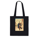 'Saigo Takamori With His Dog' by Yoshitoshi, ca. 1888 - Tote Bag