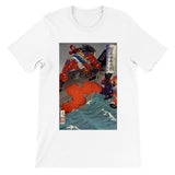 'Taira no Noritsune Duels Minamoto no Yoshitsune' by Yoshitoshi, 1886 - T-Shirt