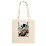 'Danjo Matsunaga Hisahide Before His Suicide' by Yoshitoshi, 1883 - Tote Bag