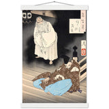 'Lord Teika at Sumiyoshi During the Full Moon' by Yoshitoshi, ca. 1885 - Wall Art