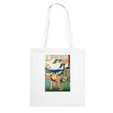 'Sumo At A Hunting Party' by Hiroshige, ca. 1845 - Tote Bag