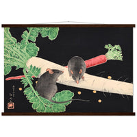 'Two Rats With A Daikon Radish And A Carrot' by Shotei, 1926