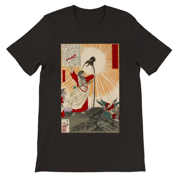 'Emperor Jimmu and the Yata Crow' by Yoshitoshi, 1880 - T-Shirt