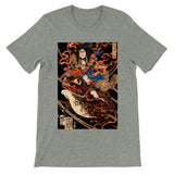 'Tenjiku Tokubei Riding His Fire Toad' by Kuniyoshi, ca. 1828 - T-Shirt