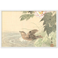 'Bathing Bird With Roses' by Imao Keinen, ca. 1900