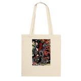 'Miyamoto Musashi Killing A Monster Bat' by Kuniyoshi, ca. 1830 - Tote Bag