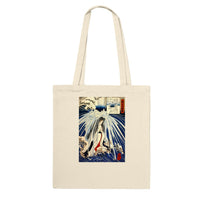 'Hatsuhana Meditating Under The Waterfall', by Kuniyoshi ca. 1842 - Tote Bag